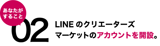 2.LINEのクリエーターズマーケットのアカウントを開設。